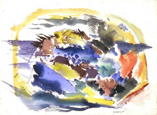 Lost Lagoon, 1967, watercolor, 22x30